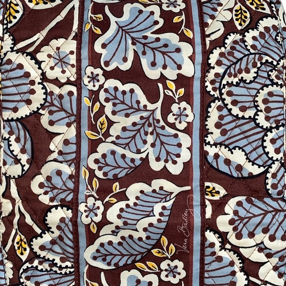 Vera Bradley Slate Blooms Brown & Blue Floral Crossbody Wallet/Clutch - Picture 4 of 6